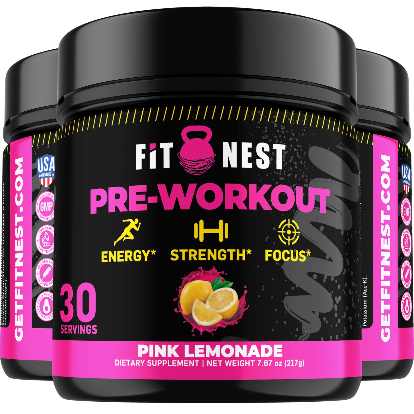 Pre-Workout Pink Lemonade: Exhilarating Energy & Sharp Focus Mix