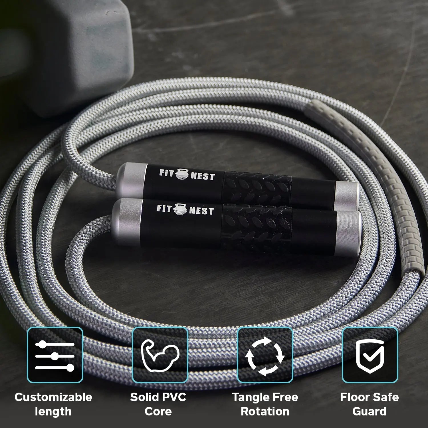 FitNest PREMIUM Weighted Jump Rope Fit Nest