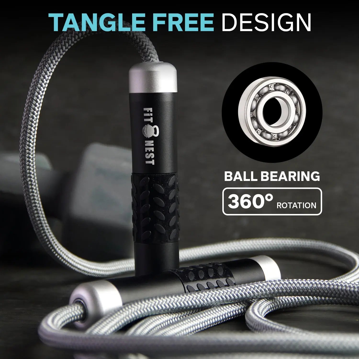 FitNest PREMIUM Weighted Jump Rope Fit Nest